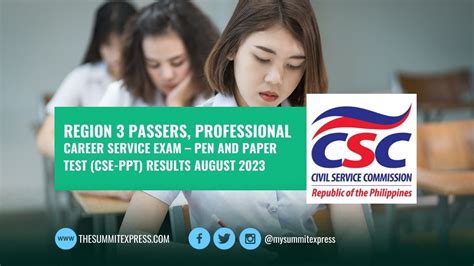 cse ppt passers|20 August 2023 CSE PPT Results .